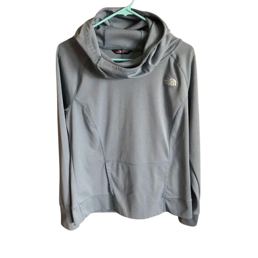 The North face green hoodie pullover womens large loose neck